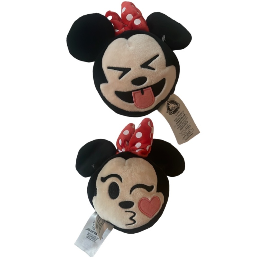 2/$18 Disney Minnie Mouse Double Sided Plush Emoji